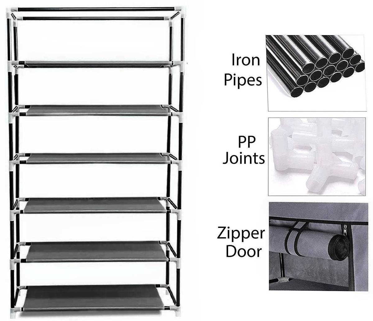 CMerchants CMerchants Books Print Grey PP Collapsible Wardrobe — photo 3