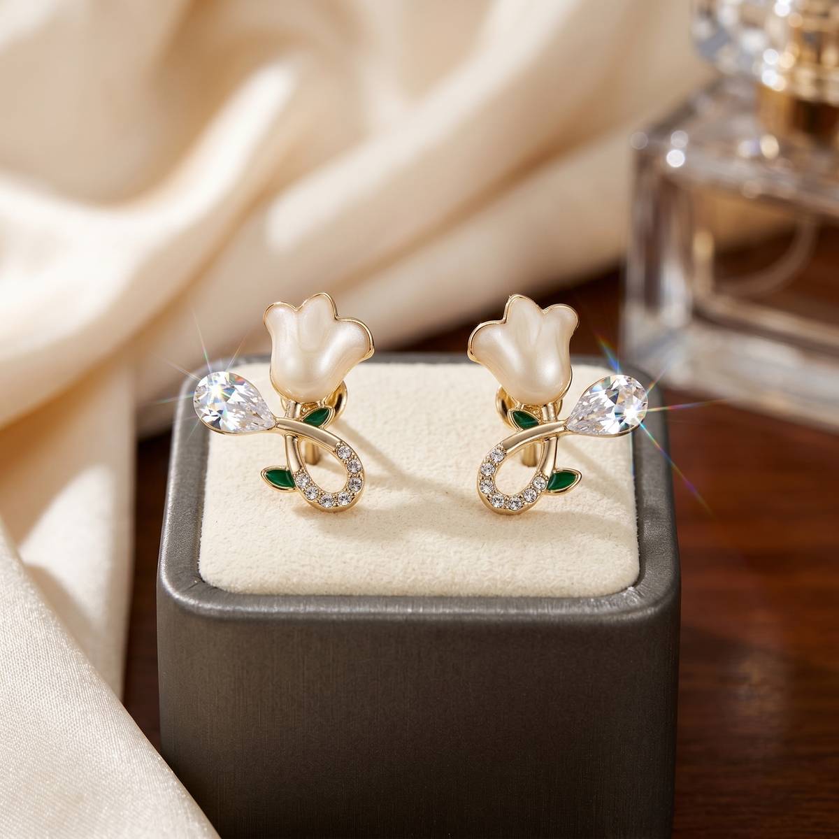 Khattu Store Korean Earrings Combo Set of 8 Best Seller Collection for women and girls Pearl Alloy Stud Earring — photo 5