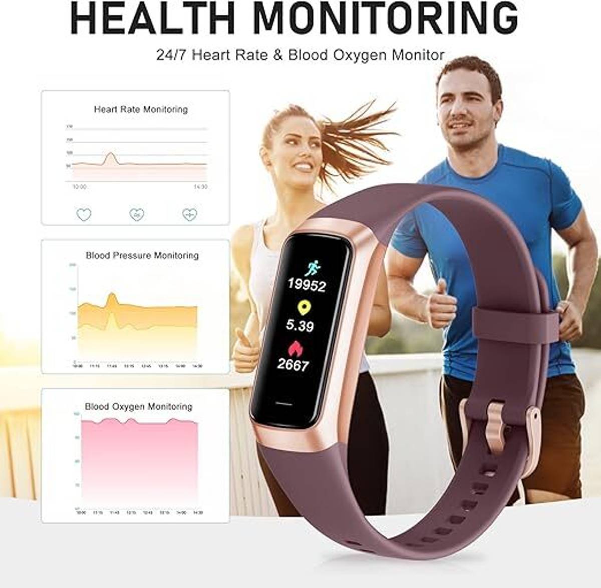 Activity Tracker, Health Tracker with Heart Rate Monitor, Sleep Tracker — photo 2