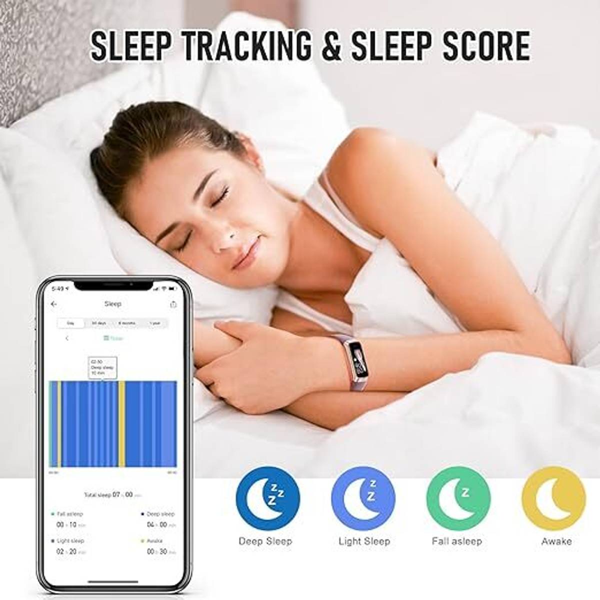 Activity Tracker, Health Tracker with Heart Rate Monitor, Sleep Tracker — photo 4