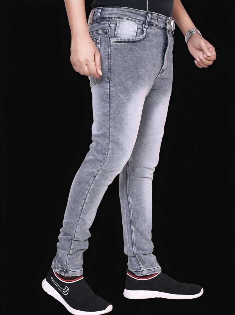 Slim Men Grey Jeans