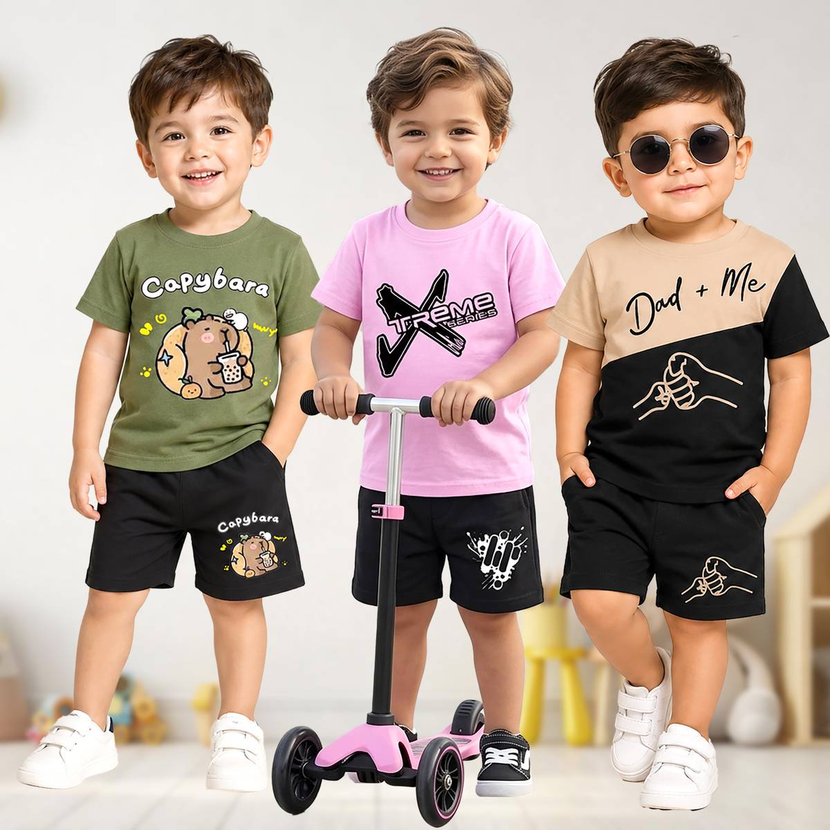 WYATT Boys Casual T-shirt Shorts