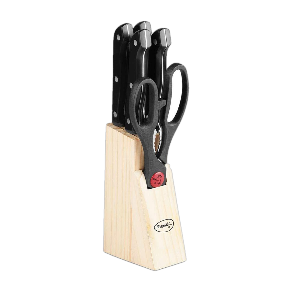 Pigeon 6 Pc Stainless Steel Knife Set Shears Kitchen Tool