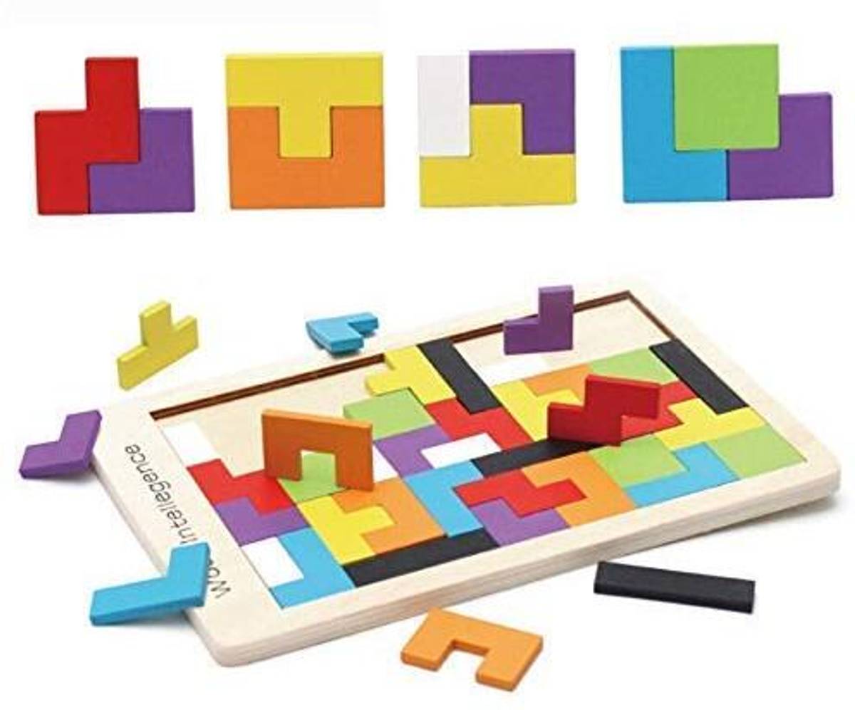ZARQITO Wooden Russian Blocks Puzzles for Kids Adults, Wood Intelligence Puzzle for Kids — photo 3
