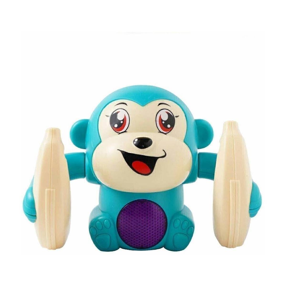 Dancing and Spinning Rolling Doll Tumble Monkey Toy Voice Control Banana Monkey Musical Educational Flash Light Activity Jumping Toy for Kids for Kids 1 Years,Tumbler Monkey Multicolor (Multicolor, Pack of: 1)