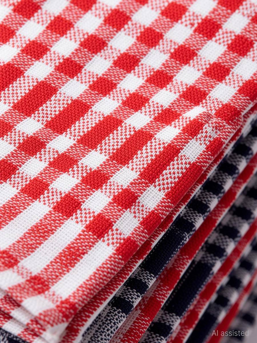Ninki Fresh Cleaning Machine Washable Multipurpose Cotton Checked Kitchen Towels Multicolor Cloth Napkins — photo 4