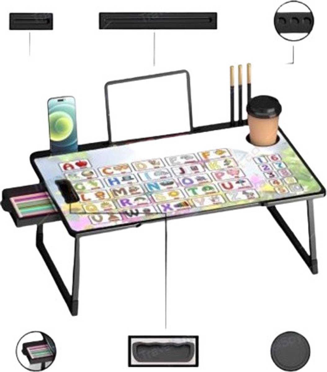 Winsobey folding table Wooden Wood Portable Laptop Table — photo 2