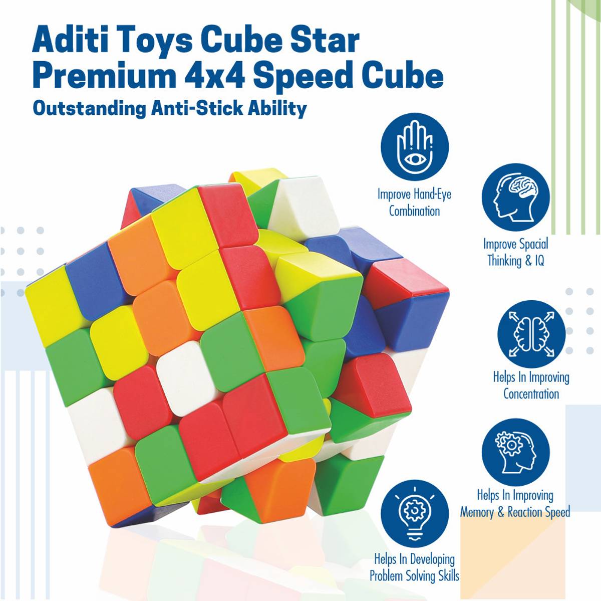 333MART Solve The Cubestar Bundle 4X4 Pack Toy for Kids Ages 8 and Up — photo 4