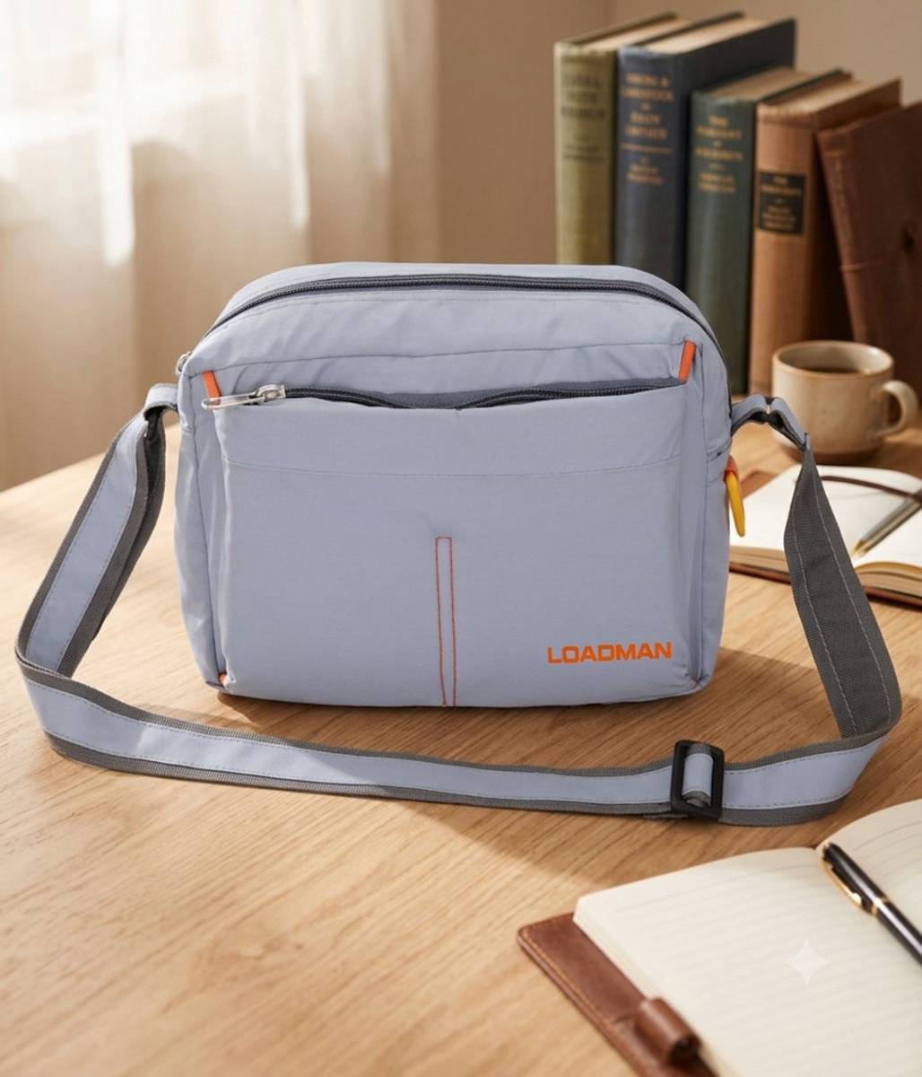 LOADMAN Grey Sling Bag SLING BAGS