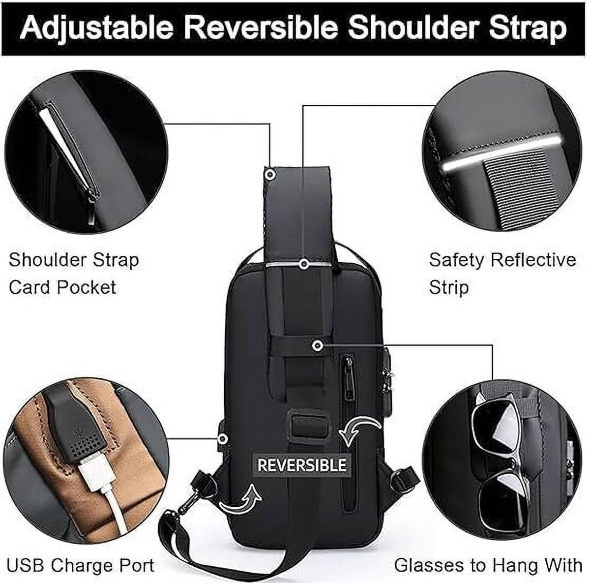 TONBAGSTB Multicolor Sling Bag Crossbody Sling Bag for Women Outdoor with Zipper Closure — photo 2