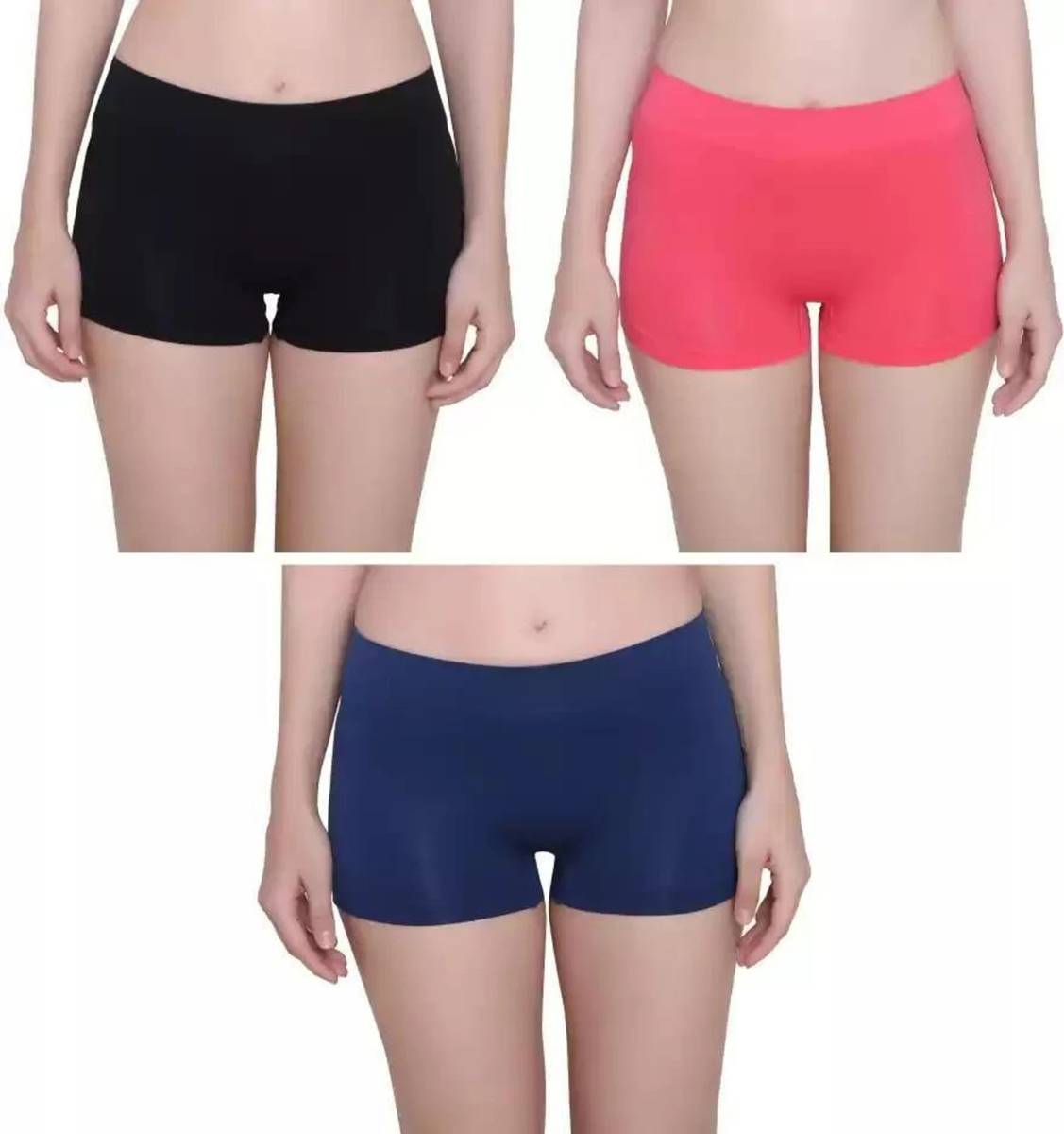 Kesar Lingeries Solid Women White Compression Shorts, Sports Shorts, Boxer Shorts, Regular Shorts, Casual Shorts — photo 4