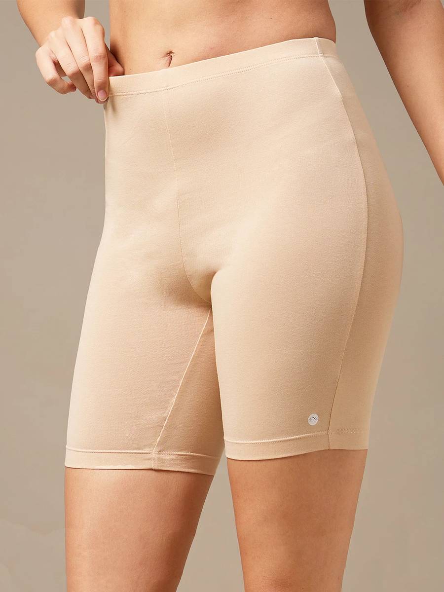 URBAN ADVENTURE Solid Women Beige Cycling Shorts