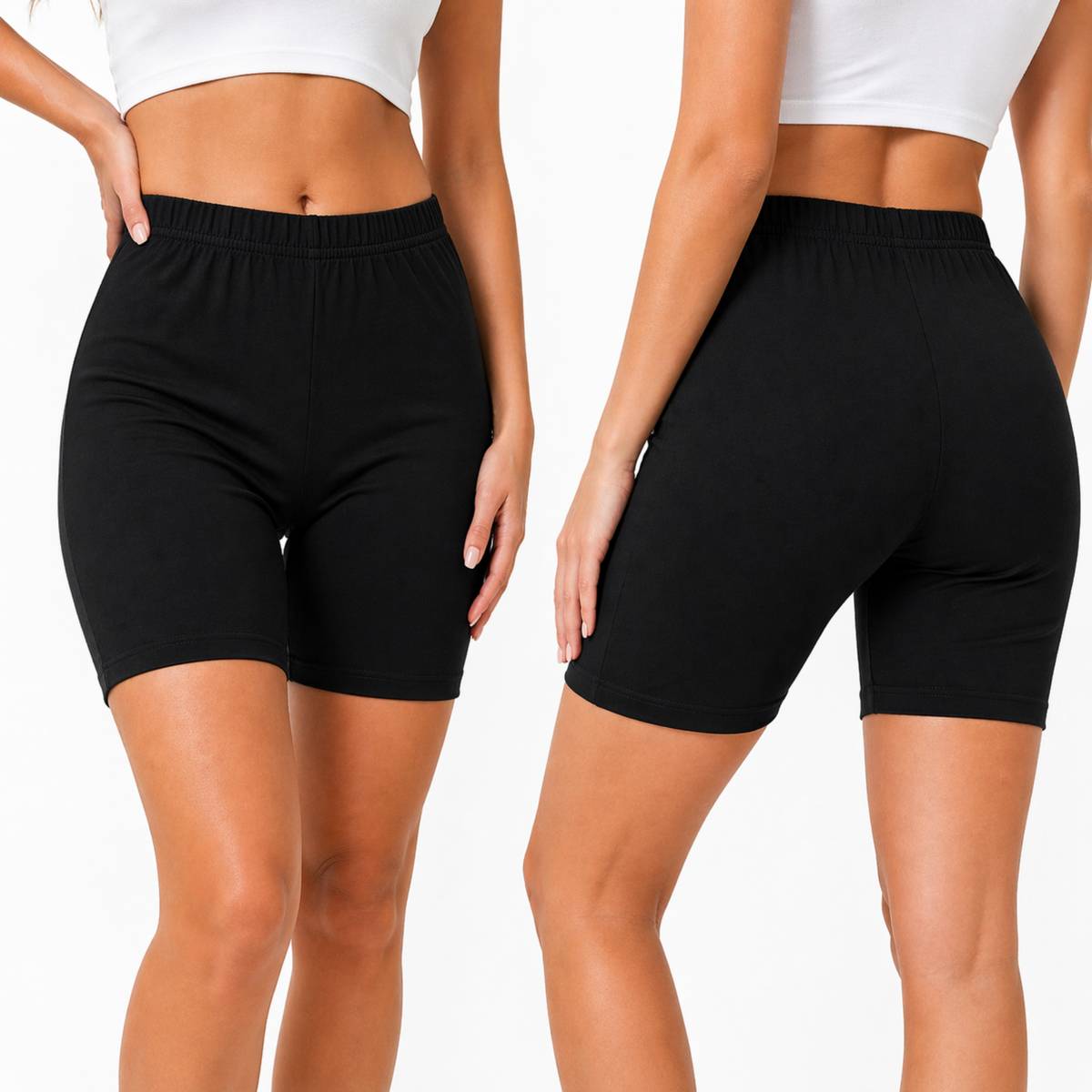 GALAXY GOODS MART Solid Women Black Regular Shorts