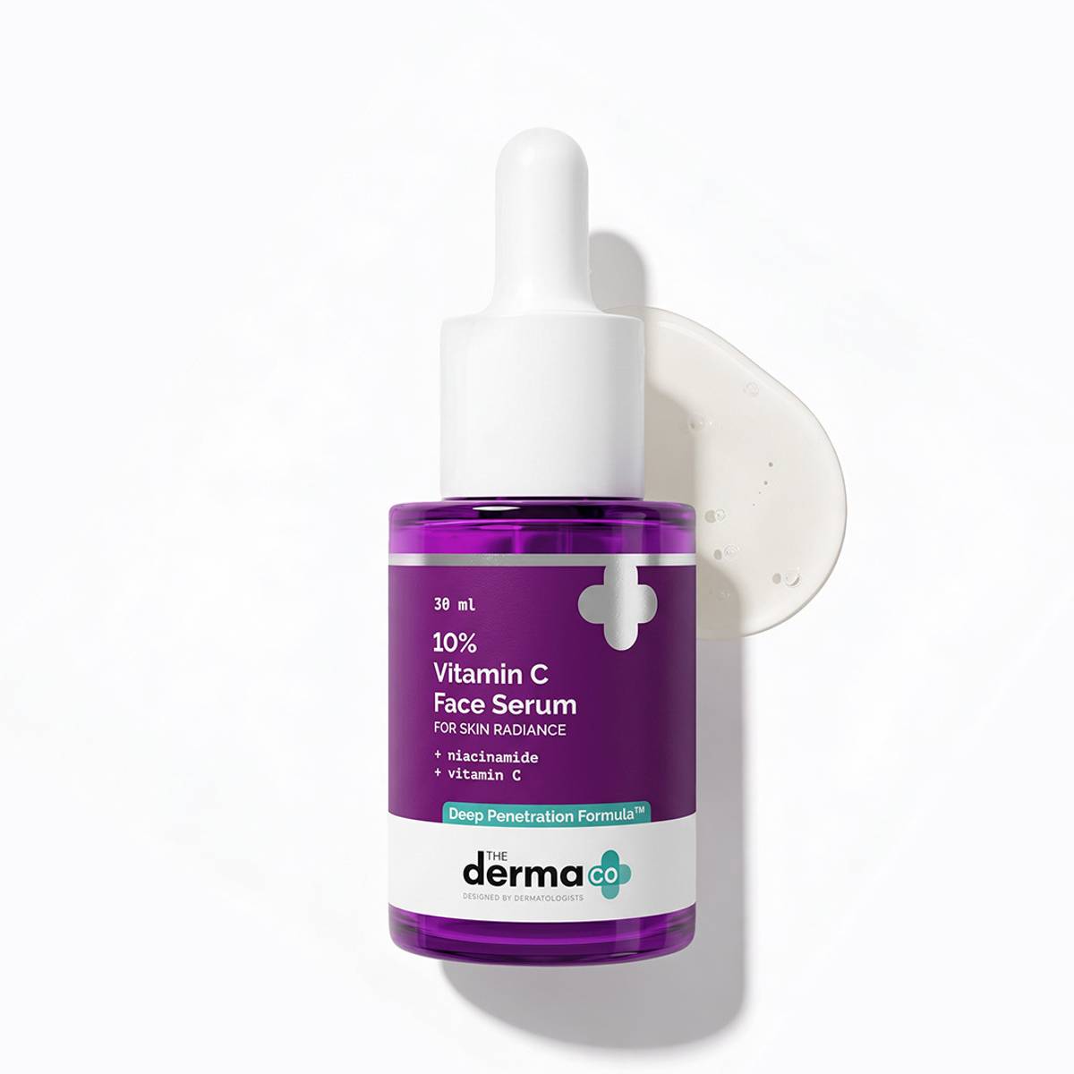 The Derma Co 10% Vitamin C Face Serum | With Vitamin C, 5% Niacinamide & Hyaluronic Acid | Fades Dark Spots | Reduces Pigmentation | Boosts Collagen | Brightens Skin | Suitable For All Skin Types — photo 2