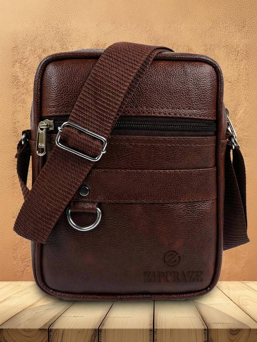 ZipCraze Brown Sling Bag Stylish Cross Body for Office, Cash, Business Collection, Travelling — photo 4