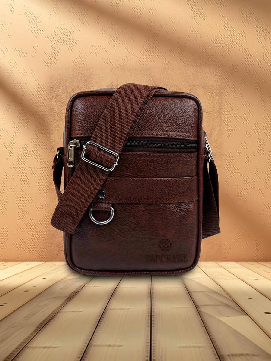 ZipCraze Brown Sling Bag Stylish Cross Body for Office, Cash, Business Collection, Travelling — photo 2