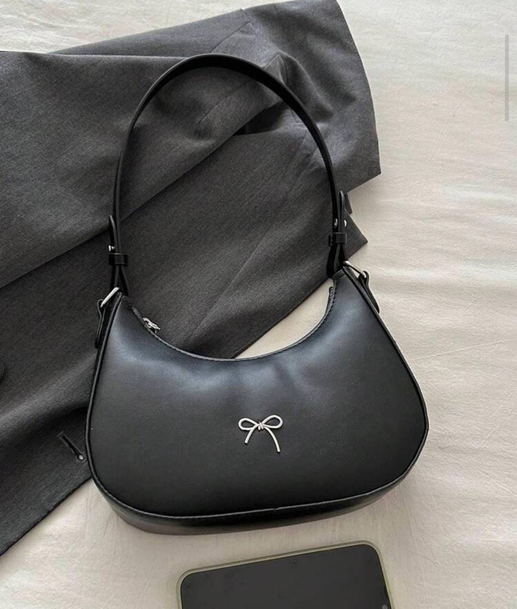 Mifra Black Shoulder Bag Trendy korean bags for women