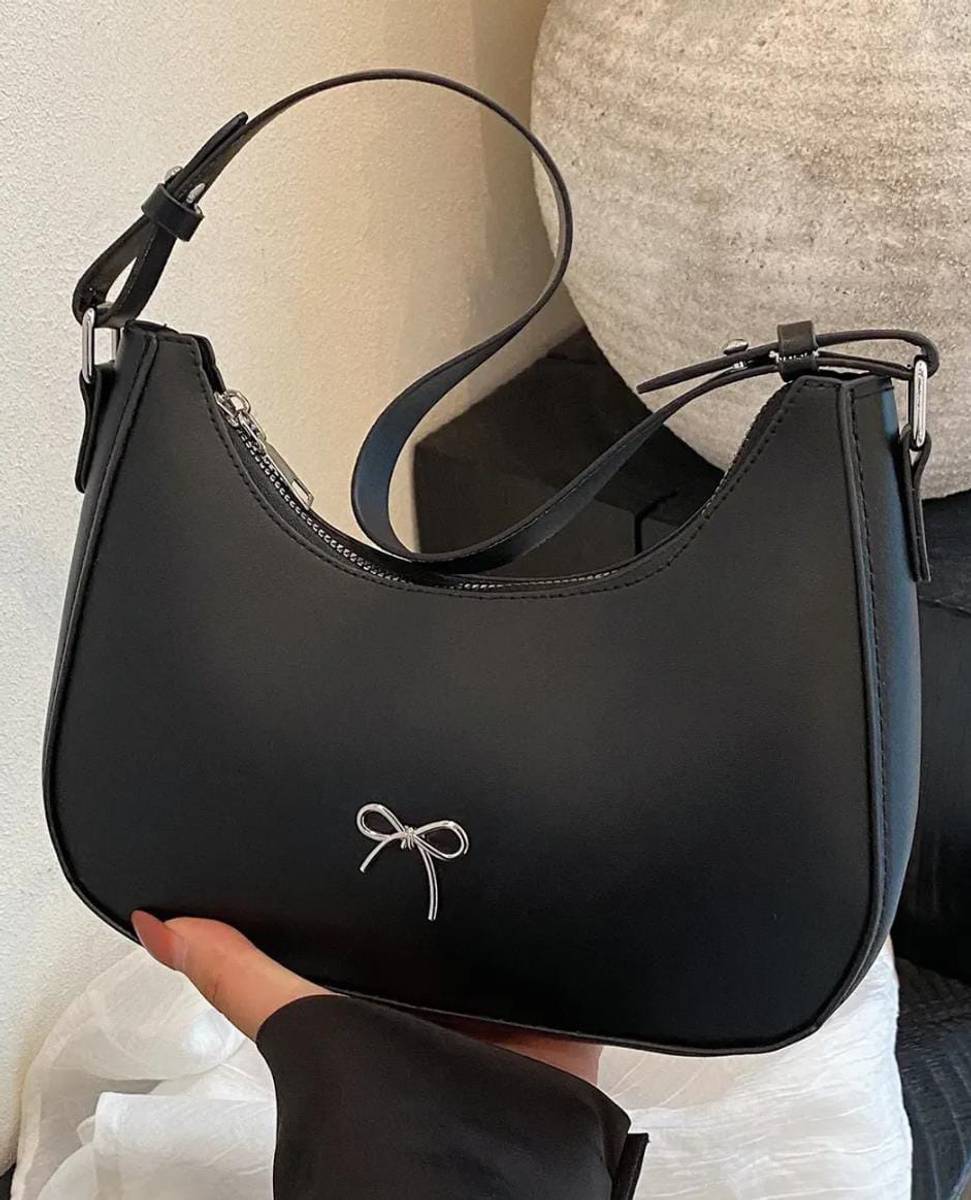Mifra Black Shoulder Bag Trendy korean bags for women — photo 4