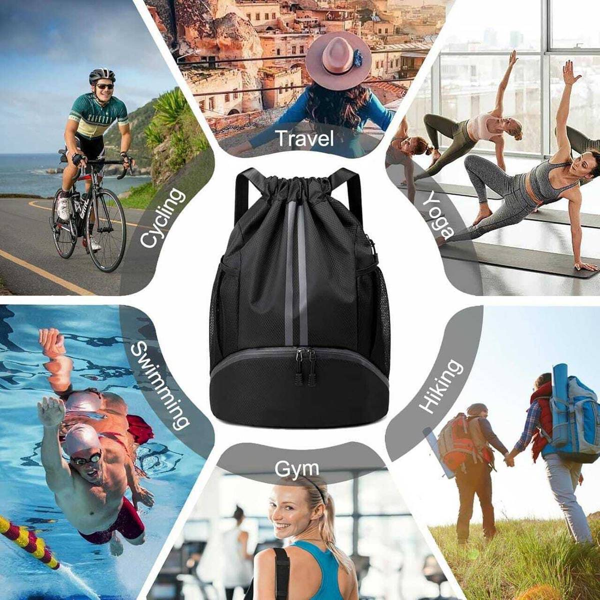 daemonic Black Sling Bag Multipurpose Waterproof Bag