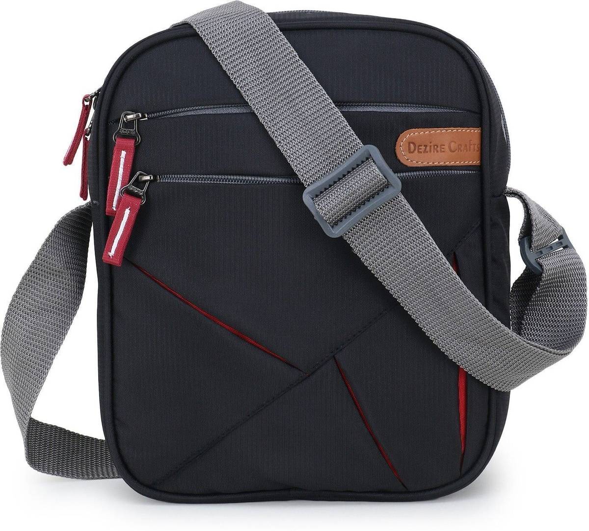 DEZiRE CRAfTS Black Sling Bag Stylish Shoulder Cross Body Office Business Messenger Bag Water Resistant for Men and Women — photo 3