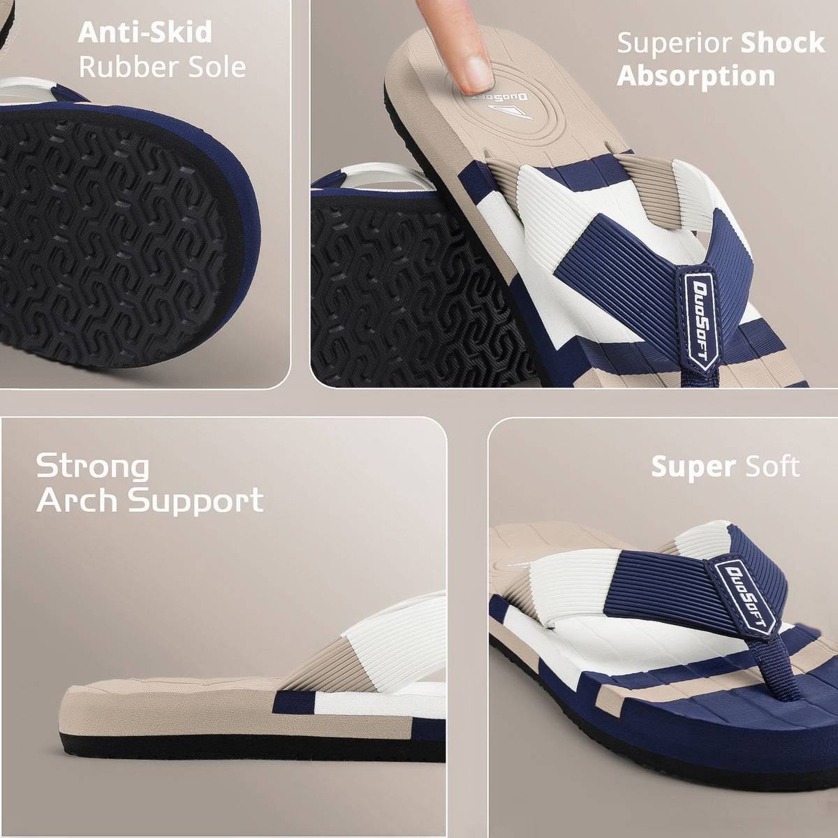 DUOSOFT Men Doctor|Orthopedic|Lightweight|Antiskid Non Slip Slippers — photo 2
