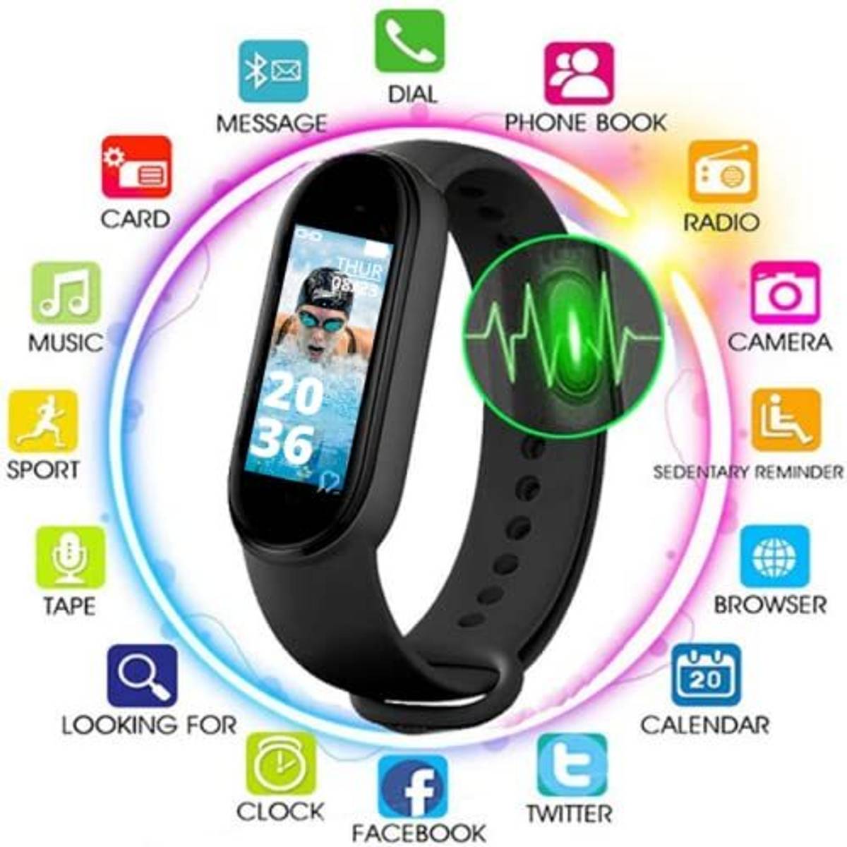 DRUMSTONE Smart Fitness Tracker With ids LCD Writing Tablet — photo 3