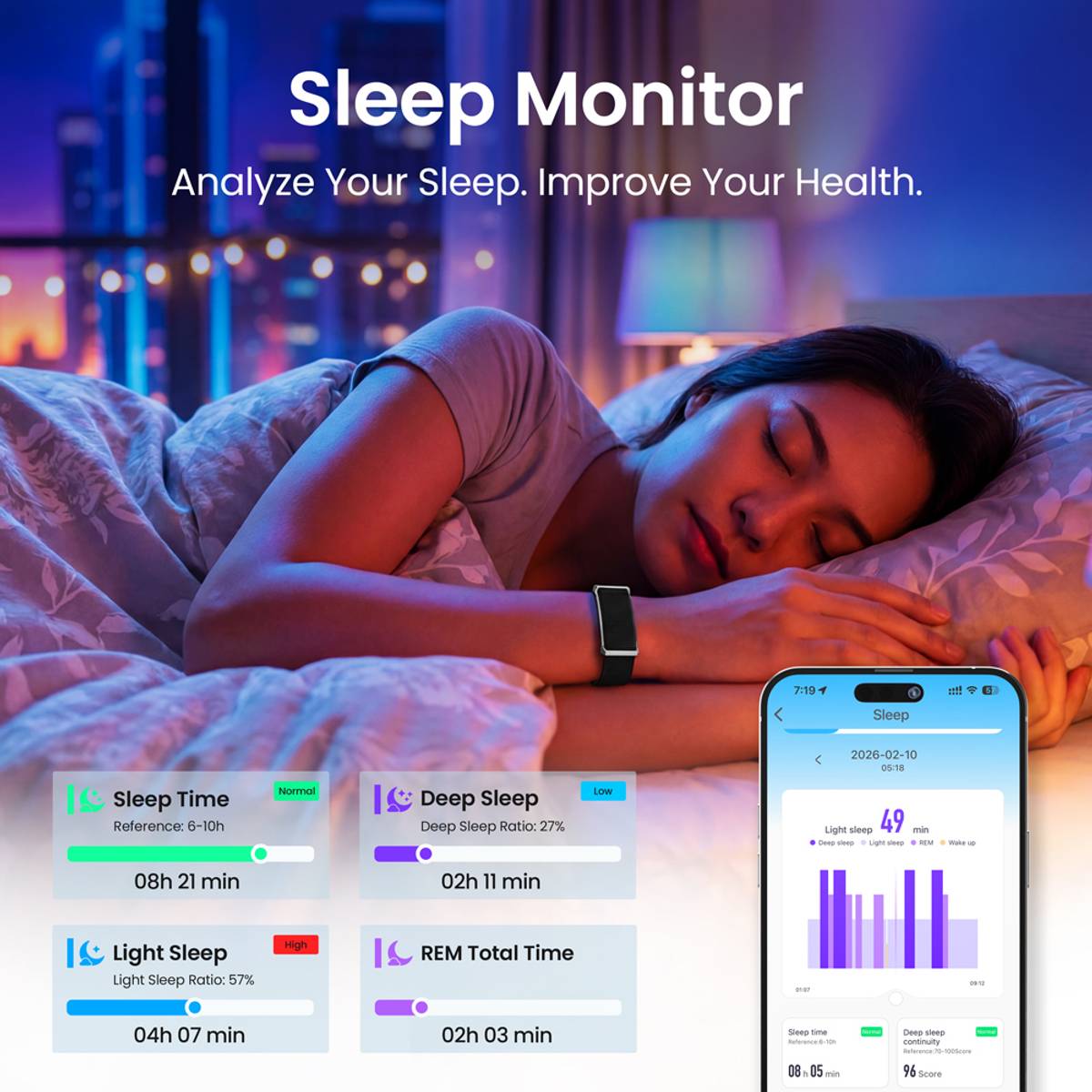 MaxFit Smart Fitness Band,45 Days Battery Life,Smart Notifications-Black — photo 3