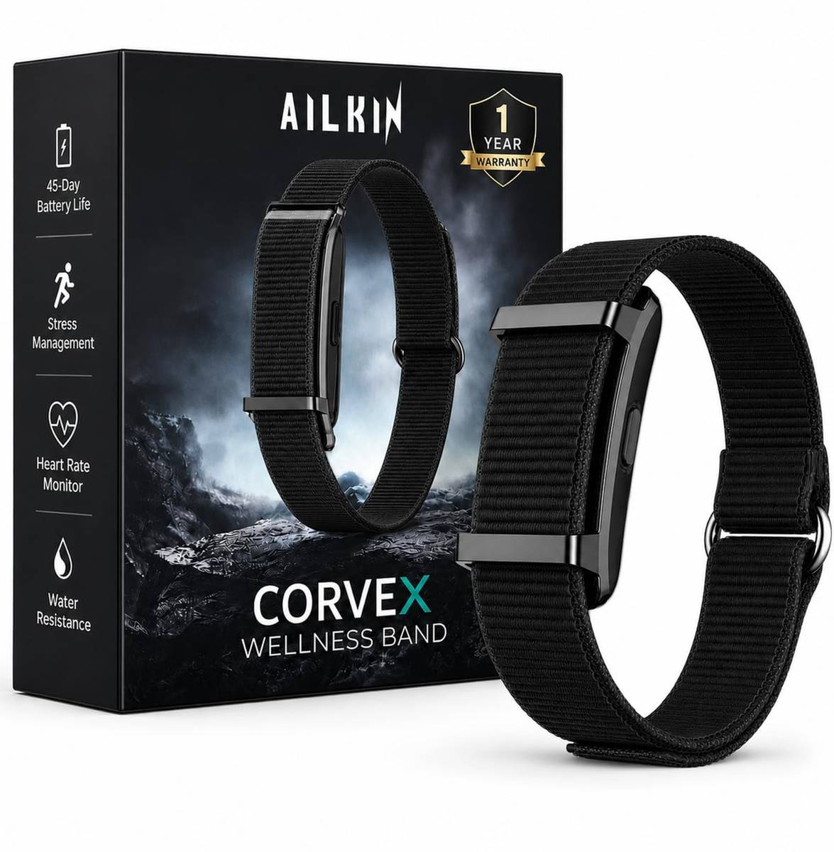 Corvex Smart Fitness Band with 45 Days Battery Life Tracker Pro Remote Camera