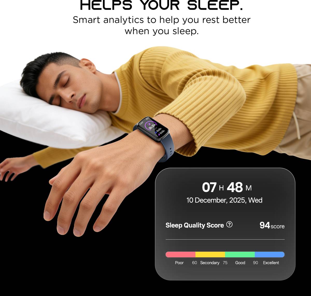 Pebble Dash Fitness Band | Sleek Display, Activity & Health Tracking, Sleep Tracking — photo 3