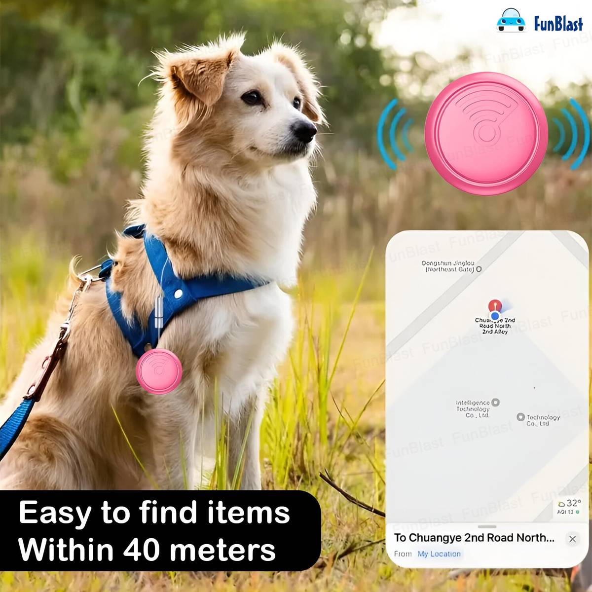 FunBlast Smart Tag for IOS, Anti-Lost Tag for Keys, Wallets & Bags Location Smart Tracker — photo 2