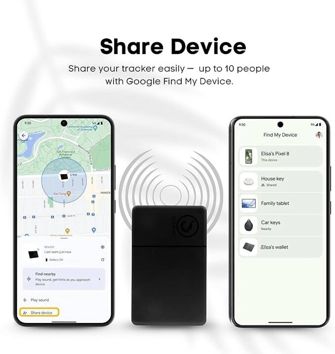 Tag8 Smart Card Android Wallet Finder,Work with Google Find Hub,Wireless Rechargeable Location Smart Tracker — photo 3