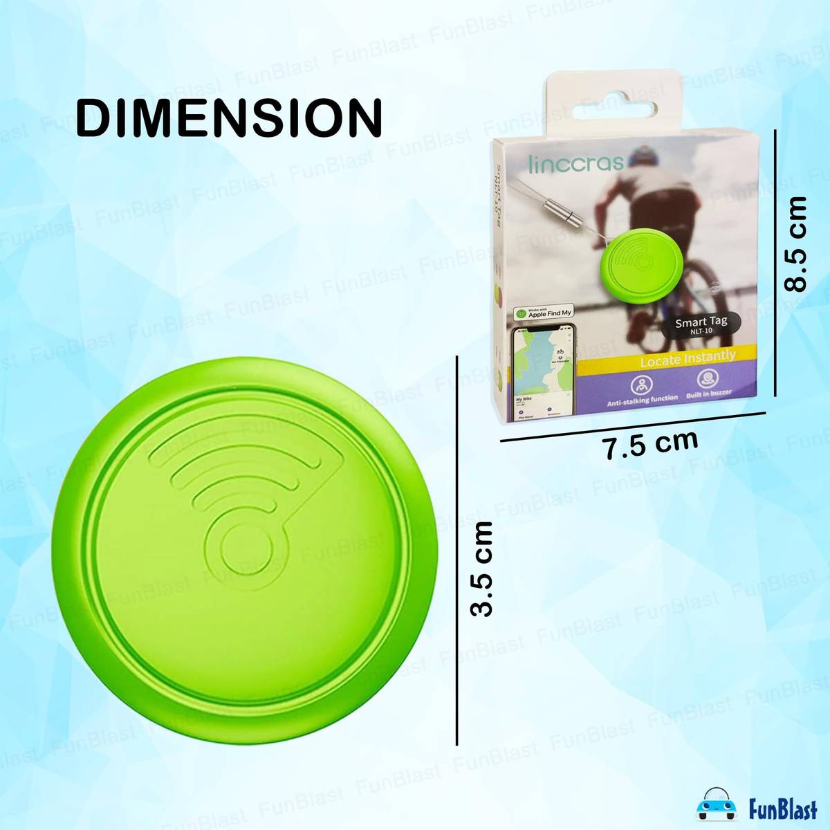 FunBlast Anti-Lost Smart Tag for , Find My Compatible Smart Tag, Bluetooth Location Smart Tracker — photo 2