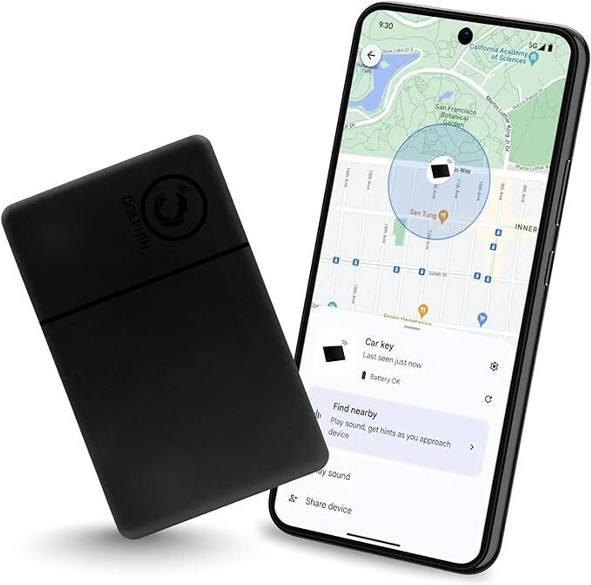 Tag8 Smart Card Android Wallet Finder,Work with Google Find Hub,Wireless Rechargeable Location Smart Tracker