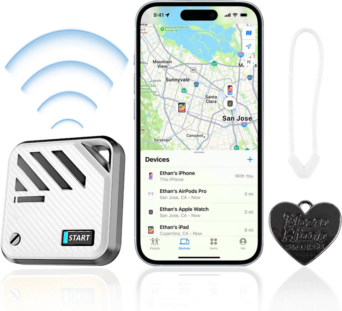 ELEPHANTBOAT Magnetic Bluetooth Tracker for Find My App Key Finder Luggage Dog Kids Elders Location Smart Tracker