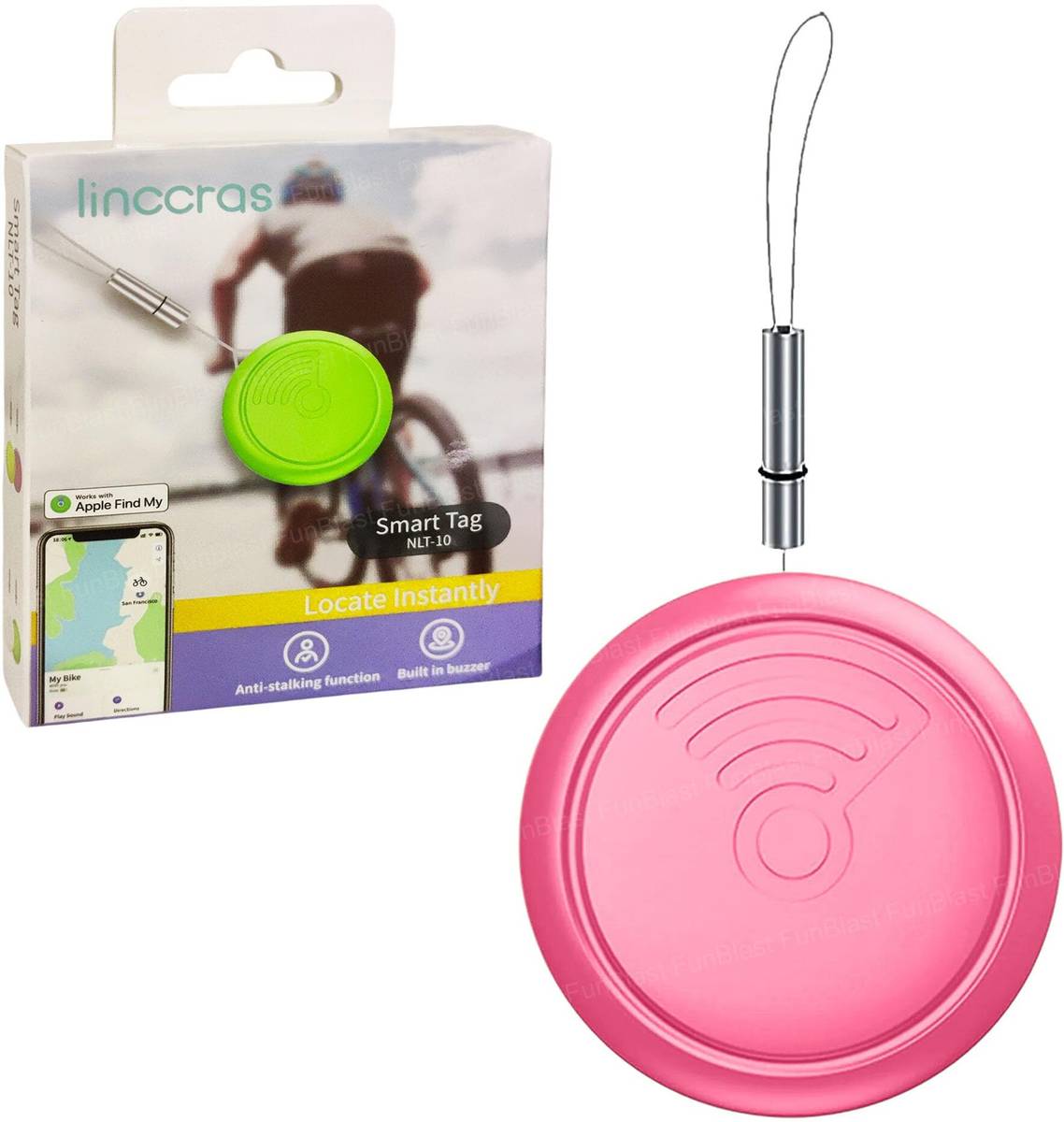 FunBlast Smart Tag for IOS, Anti-Lost Tag for Keys, Wallets & Bags Location Smart Tracker