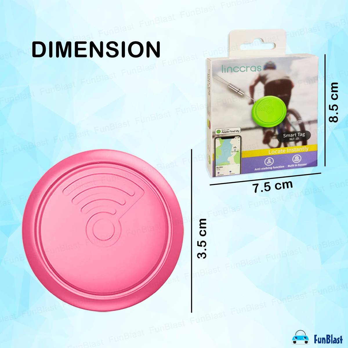 FunBlast Smart Tag for IOS, Anti-Lost Tag for Keys, Wallets & Bags Location Smart Tracker — photo 3