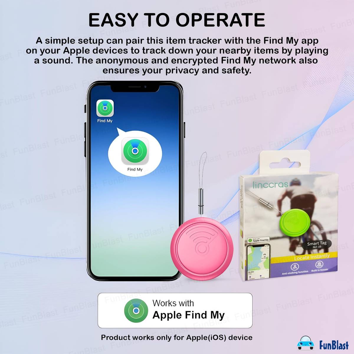 FunBlast Smart Tag for IOS, Anti-Lost Tag for Keys, Wallets & Bags Location Smart Tracker — photo 5