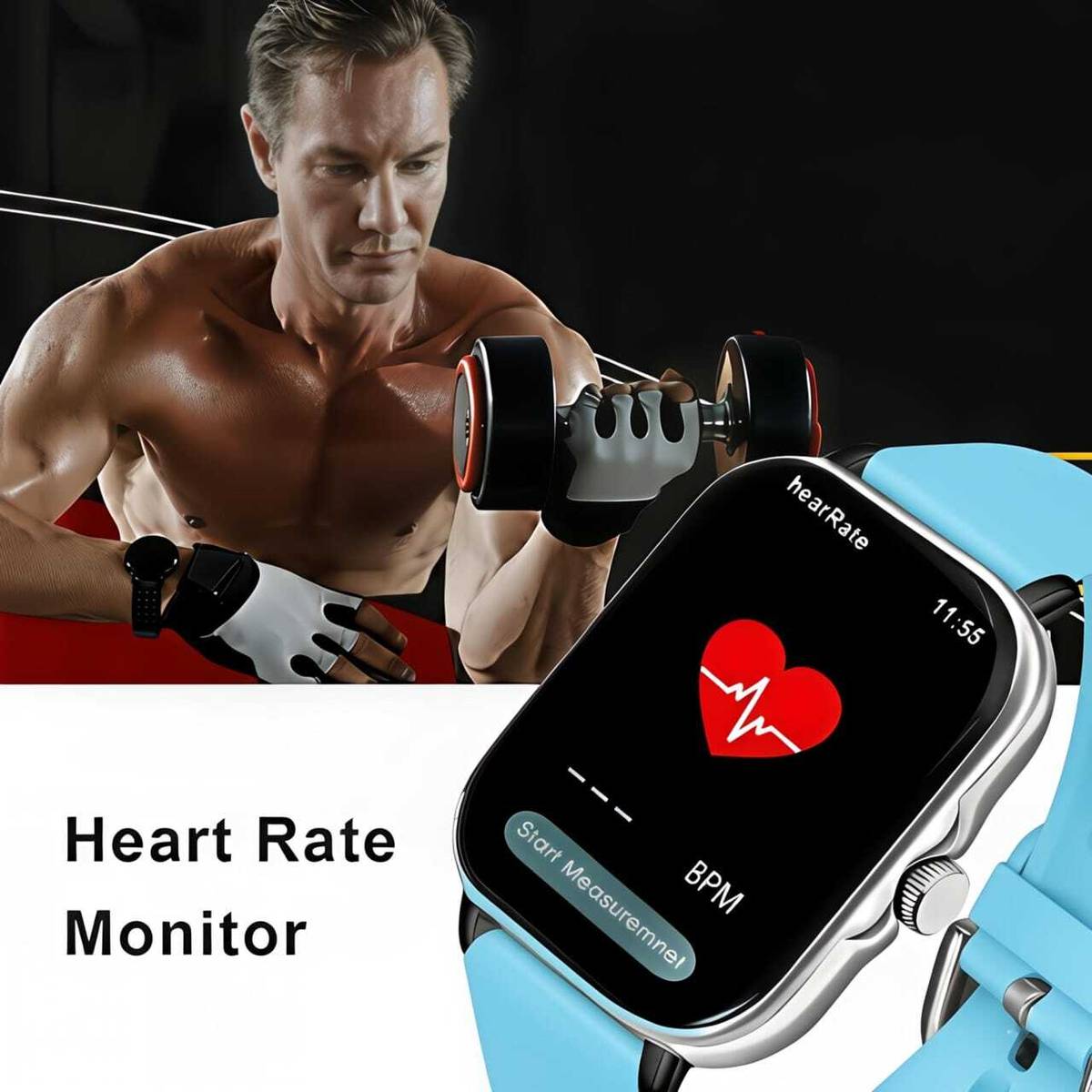 ATSK HUB H6 Smartwatch with 1.9” HD Screen, Calling & Health Fitness Tracker For kids Smartwatch — photo 2