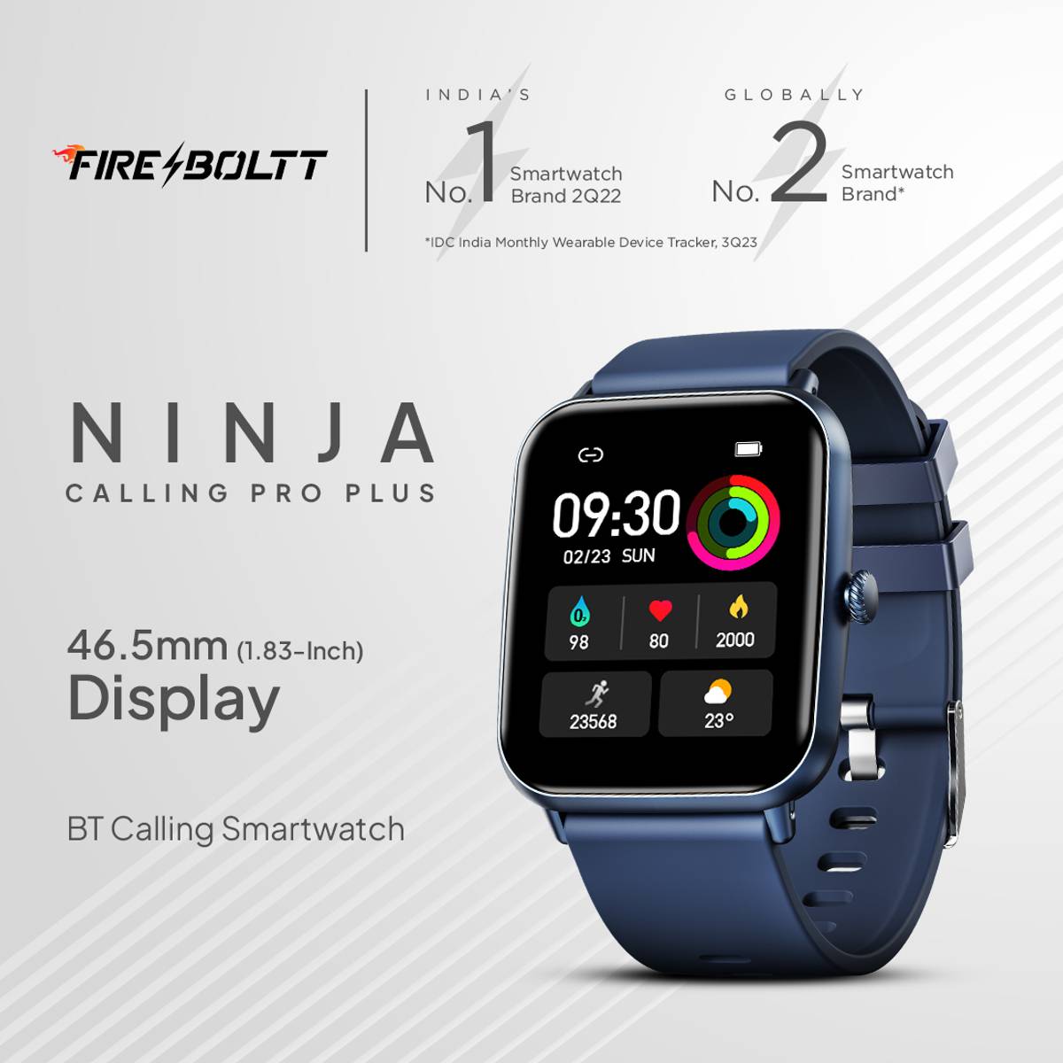 Fire-Boltt Ninja Calling Pro Plus 46.5mm (1.83) Display Bluetooth Calling, AI Voice Smartwatch — photo 2