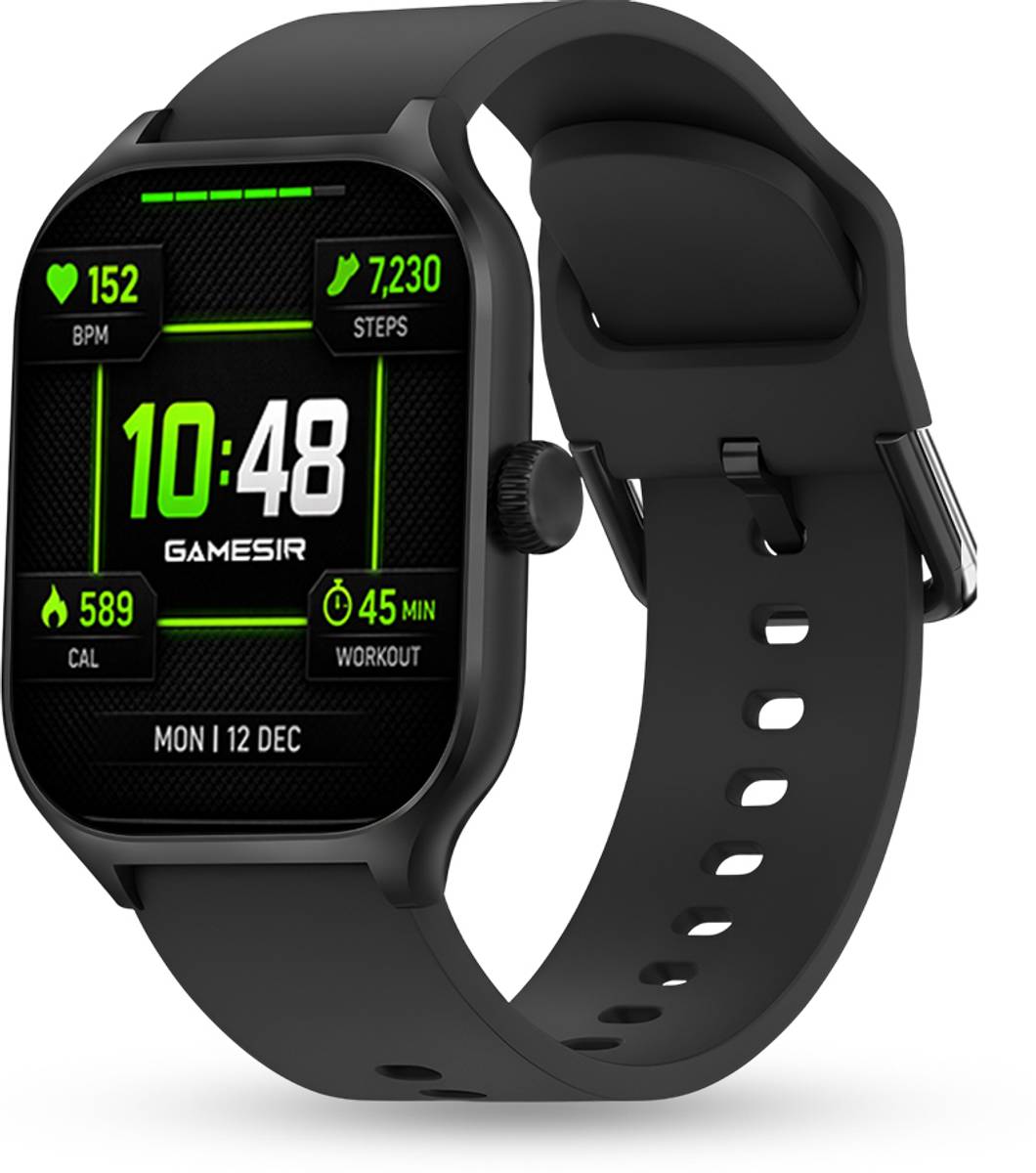 GameSir H9 2.01" Display Amoled, Bluetooth calling, Health tracking & Fitness tracking Smartwatch