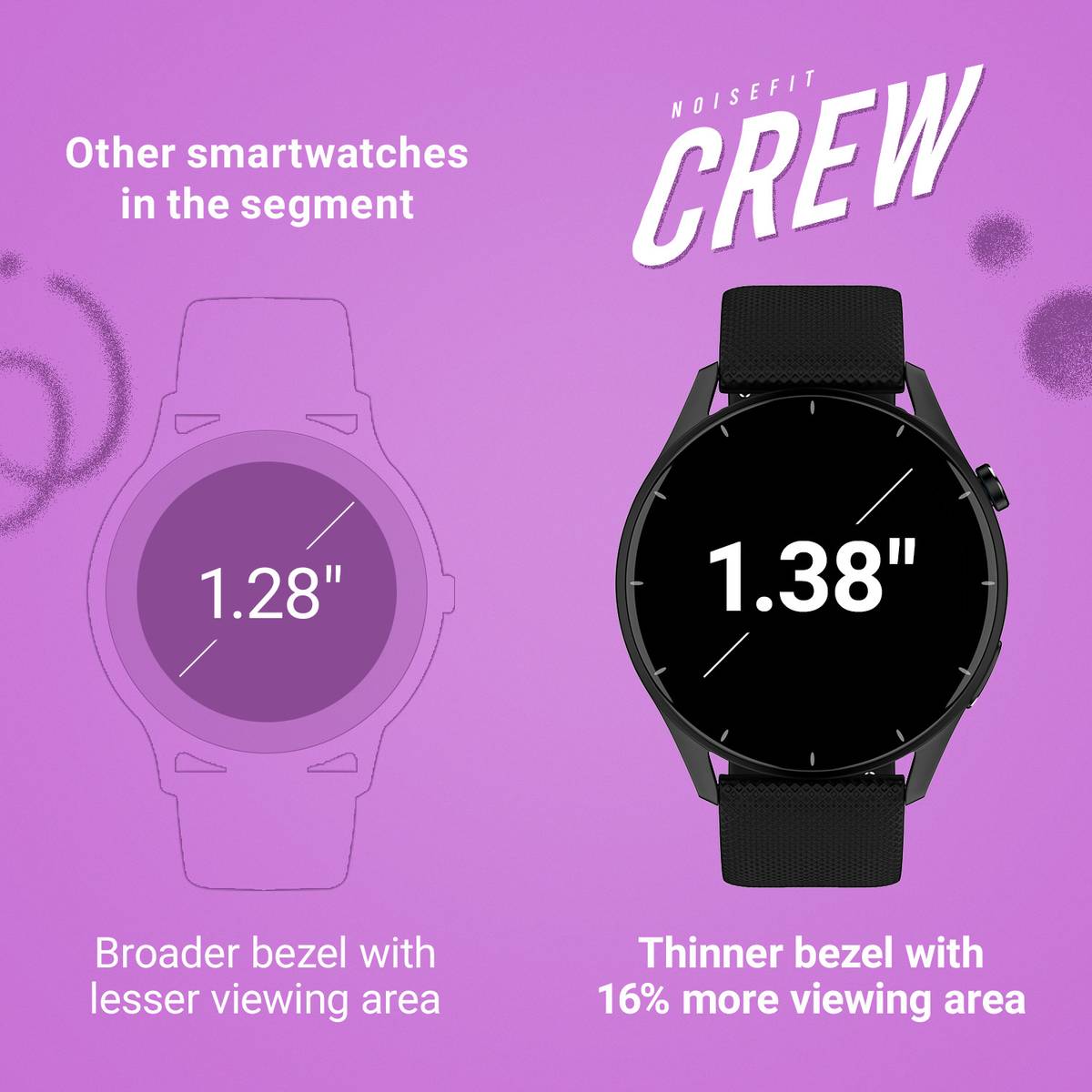 Noise Crew 1.38 Round Display with Bluetooth Calling, Metallic finish, IP68 Rating Smartwatch — photo 3