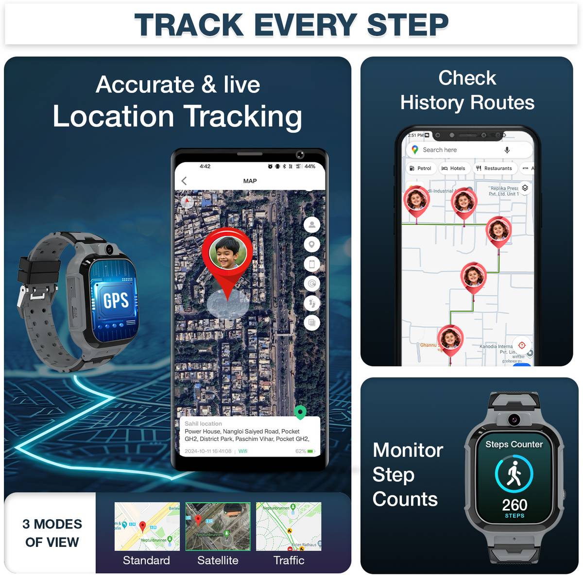 Carepal Pro Kids Calling Smartwatch, Video Call, Live GPS Location, Smartwatch — photo 4
