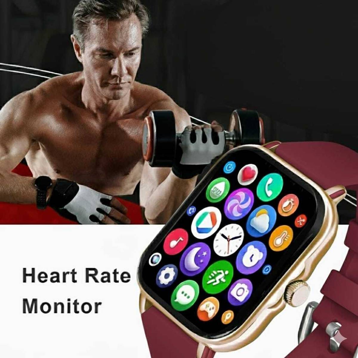 ATSK HUB H6 Smartwatch 1.9” HD Display Bluetooth Calling Fitness Tracker Watch For kids Smartwatch — photo 4