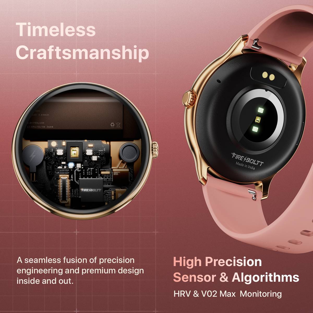 Fire-Boltt Nnja Talk 35.3mm (1.39) Round Bluetooth Calling Metal Body,120 Sports Modes Smartwatch — photo 5