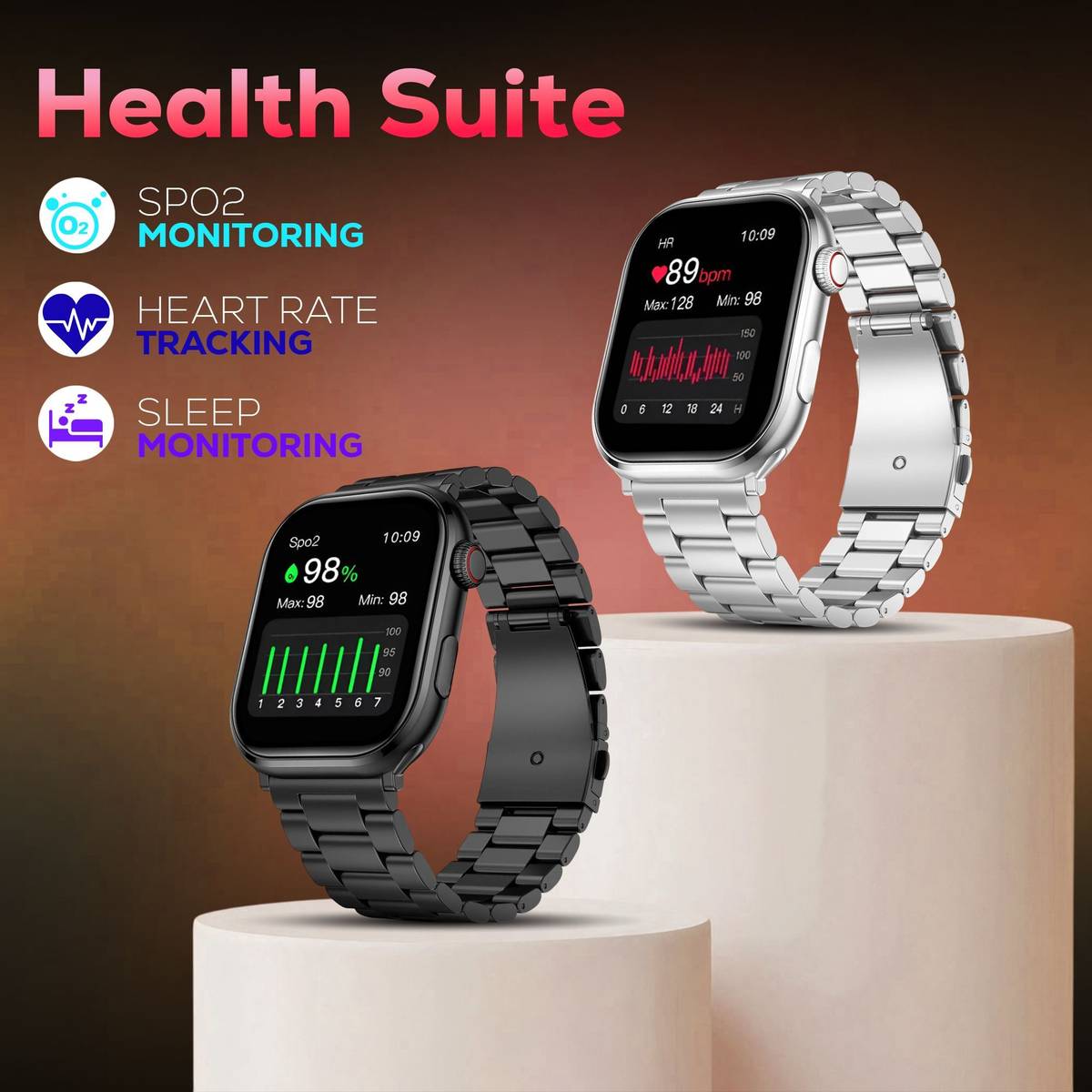 PunnkFunnk T500 Ultra Metal Silver Smartwatch with Bluetooth, Fitness & Heart Rate Tracking Smartwatch — photo 3
