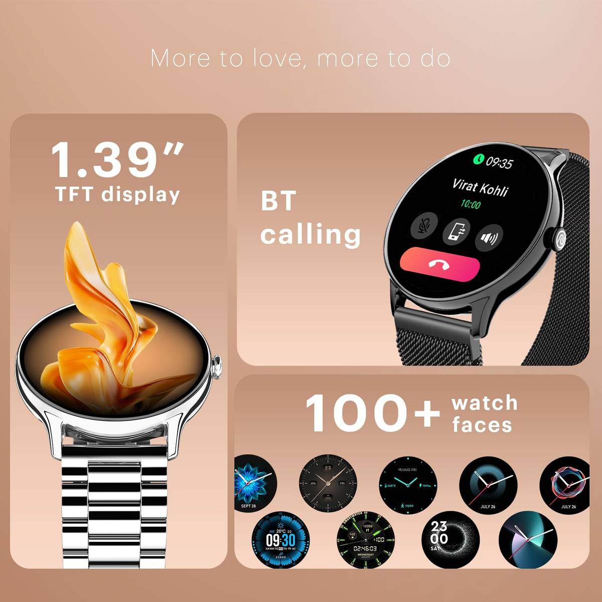 Twist Go 1.39'' Display, Bluetooth Calling, Metallic Finish, 100 Sports Modes Smartwatch — photo 2