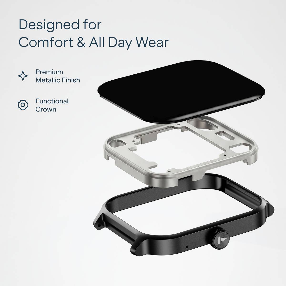 Ultima Ember 2, 1.96" AMOLED, Ultra Bright 1000 nits, AOD, Functional Crown Smartwatch — photo 4