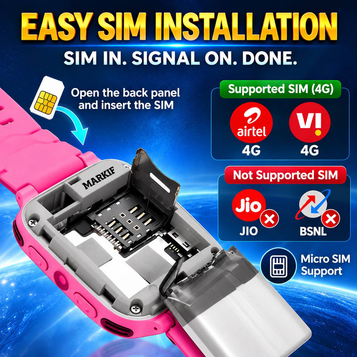 Kids 4G GPS Tracker, SIM Call, Video Call, and Two-Way Communication Support Smartwatch — photo 4