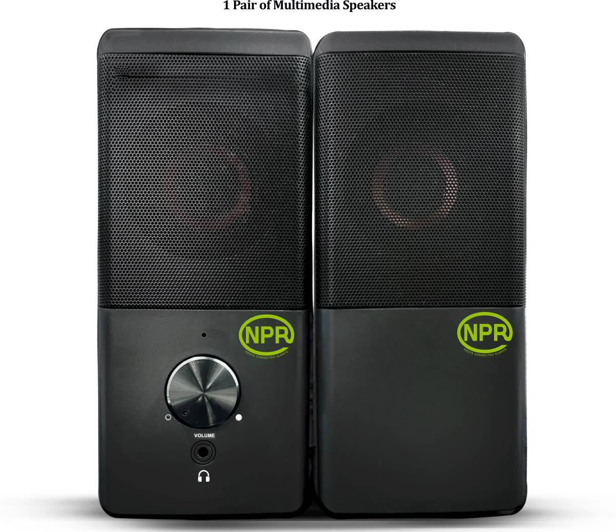 NPR 2.0 Multimedia PC Speakers, USB Powered with 3.5mm Audio & Headphone Jack 6 W Laptop/Desktop Speaker