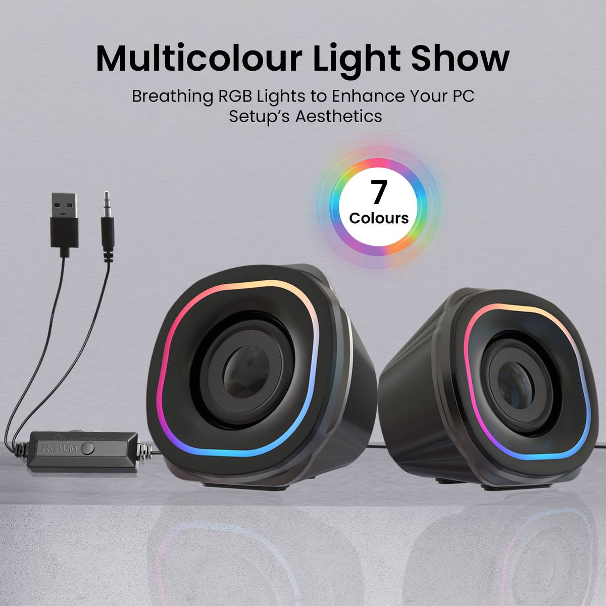 Portronics Intune 5 12W USB Powered Portable Speaker With LED Light Control/Volume Control 12 W Mobile/Tablet Speaker — photo 4